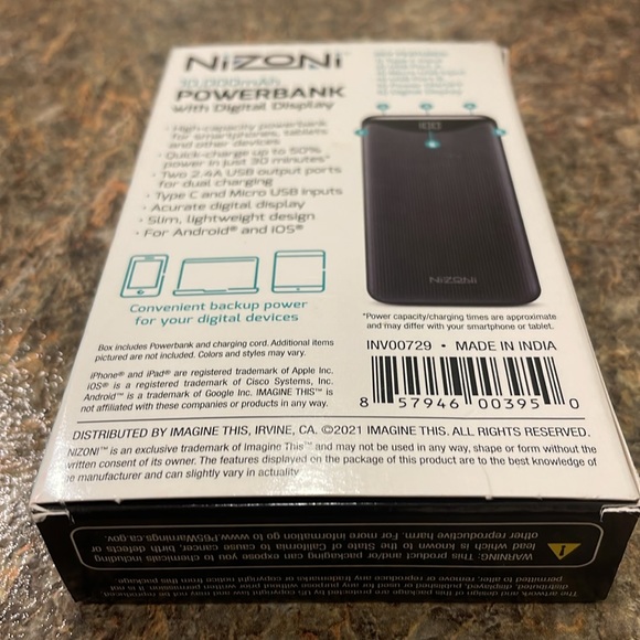 NEW in original box High-Capacity Quick Power Charger Bank wDigital Display - Picture 3 of 7